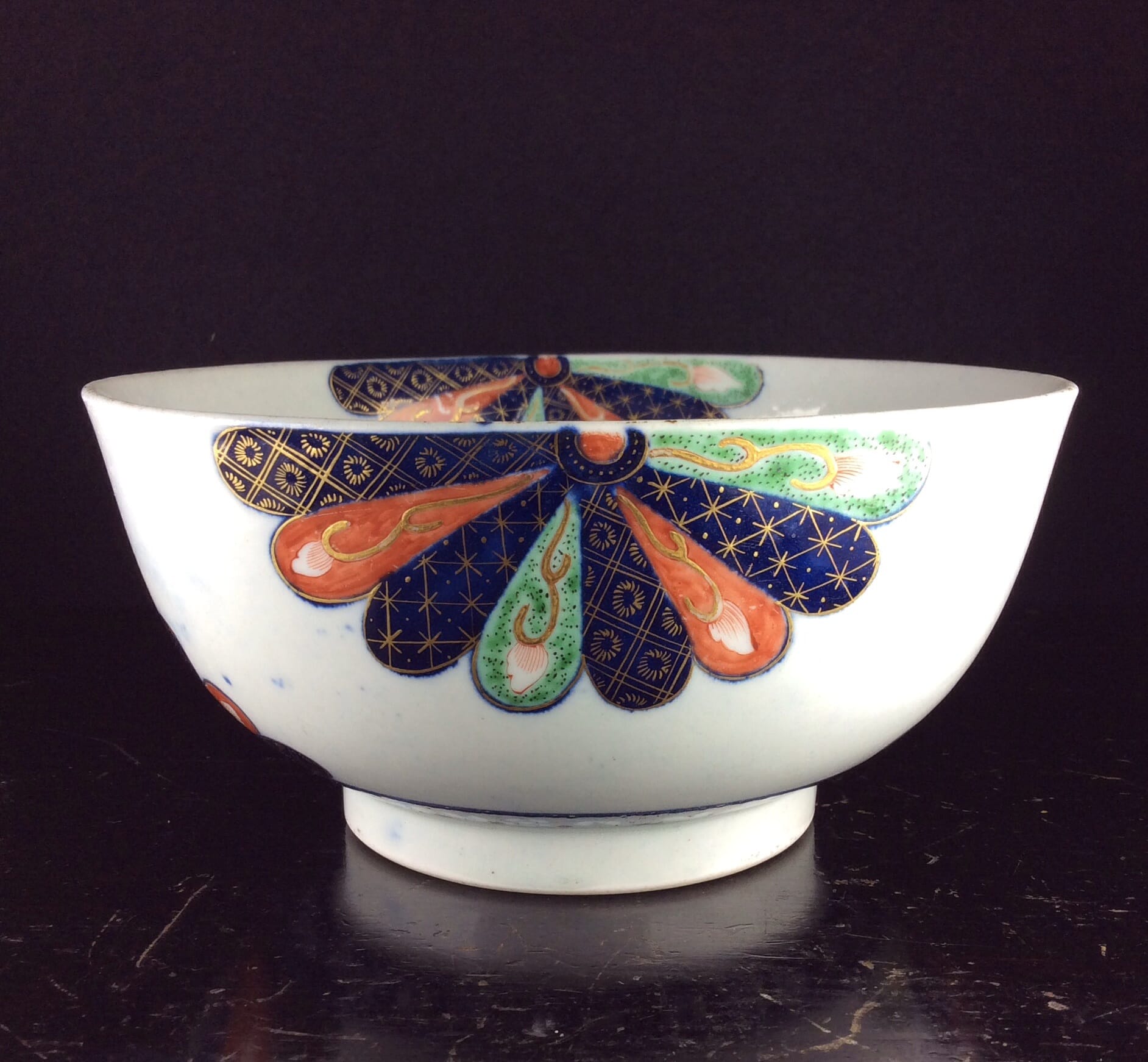 Worcester slop bowl with brocade pattern, c.1775 -0