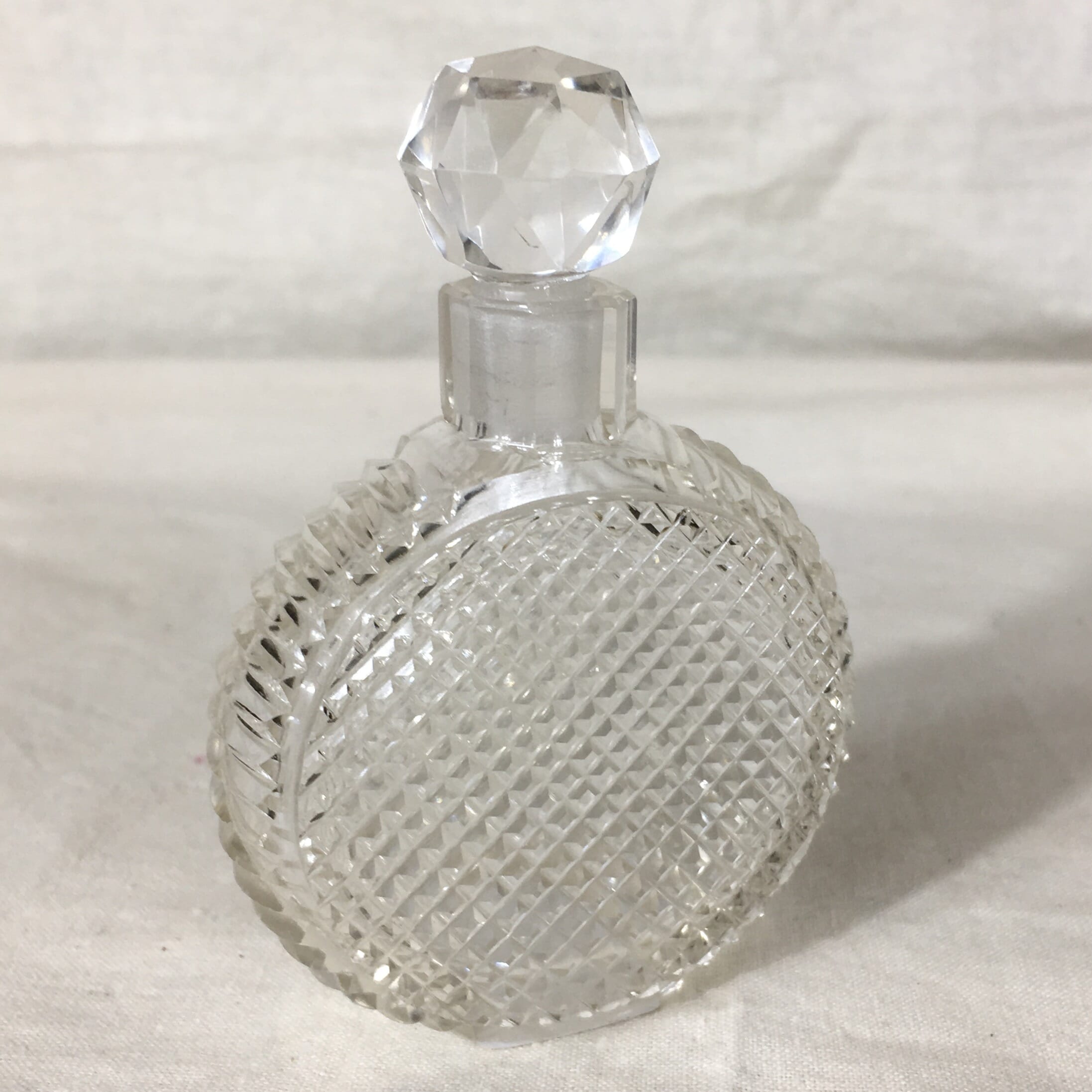 Victorian glass perfume bottle, c 1860.-0
