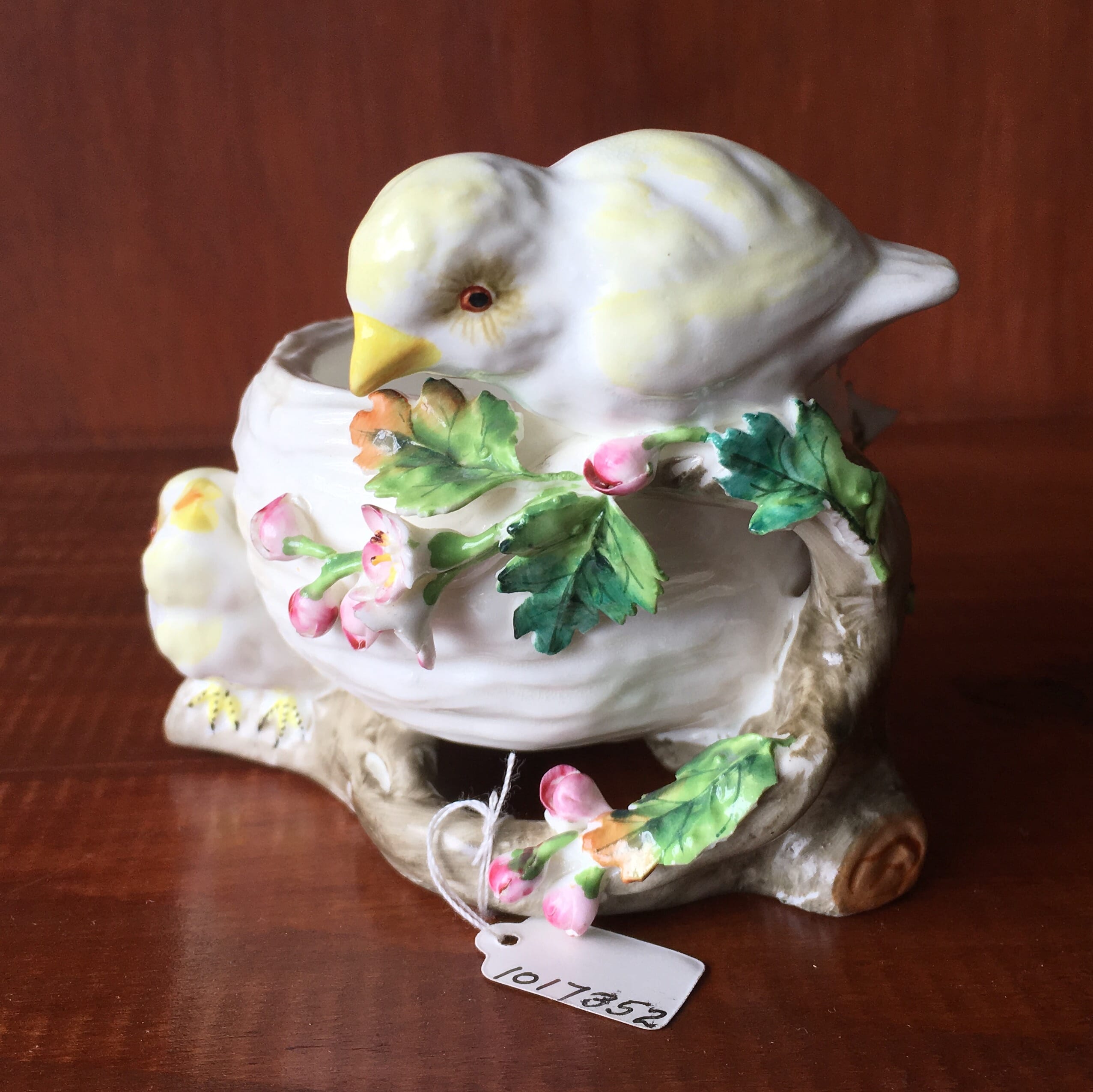 Moore Brothers chicks & nest vase, c.1890.-0