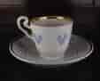 English bone china cup & saucer, Regency lavender sprigs, c. 1840-0