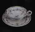 Bowers cup & saucer, pattern 245 - flower sprigs - c.1845-0