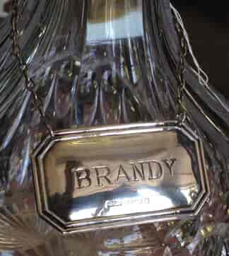 Birmingham Sterling Silver Brandy Label, dated 1993-0