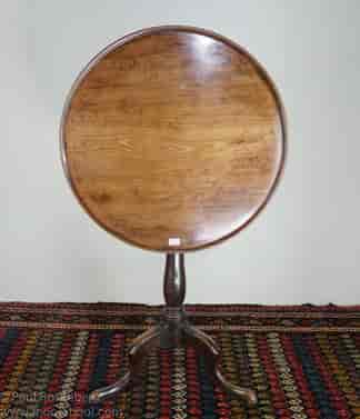 Georgian mahogany tripod legged tea table, c.1760-0