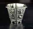 Chinese colonial silver miniature 'pot plant', c.1900-0