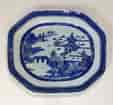 Chinese Export porcelain meat platter, pagoda pattern, c.1790.-0