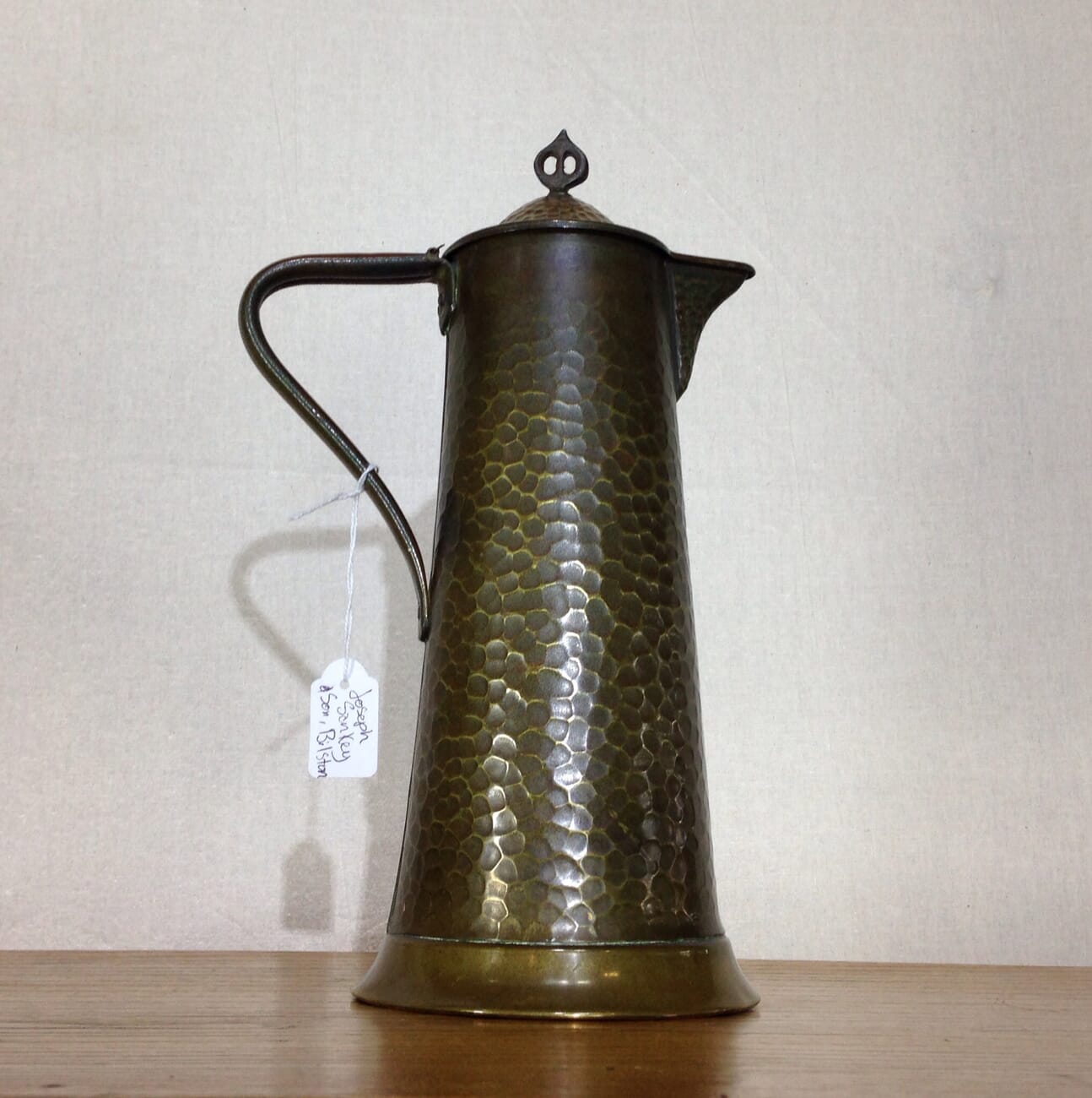 English Arts & Crafts copper jug, Joseph Sankey of Bilston, c. 1910-6652