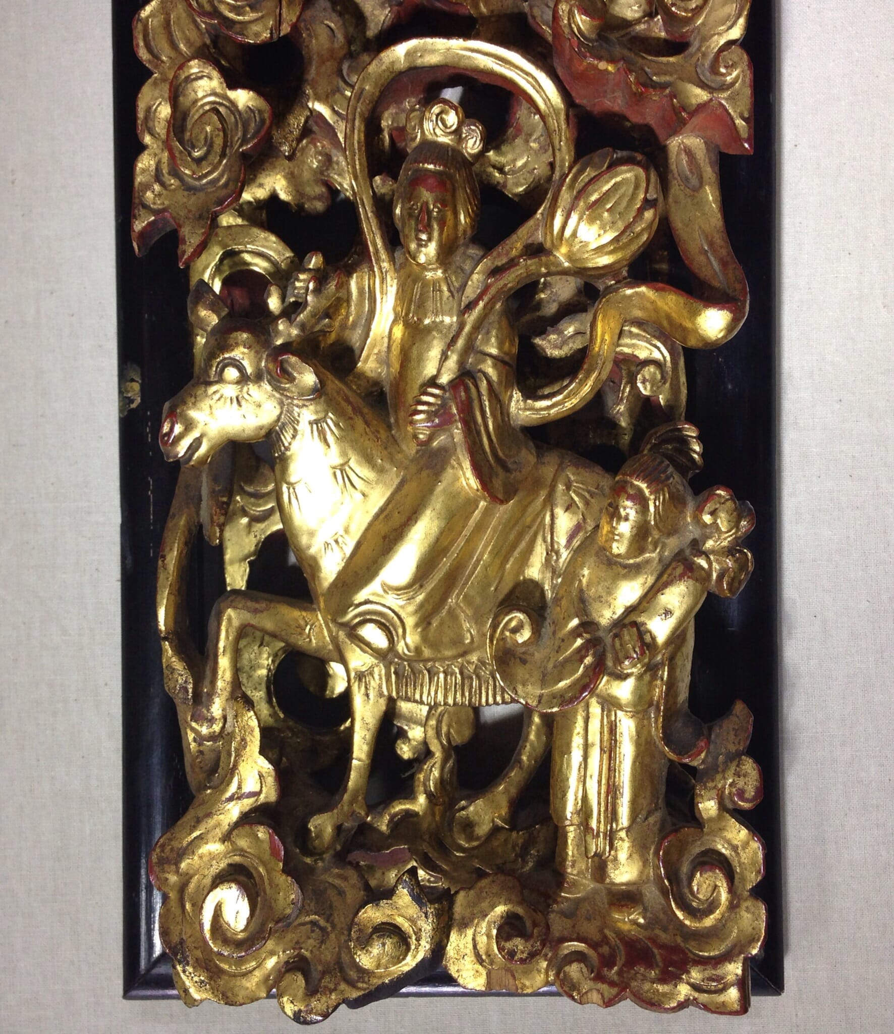 Chinese carved panel, superb quality, 19th century-0