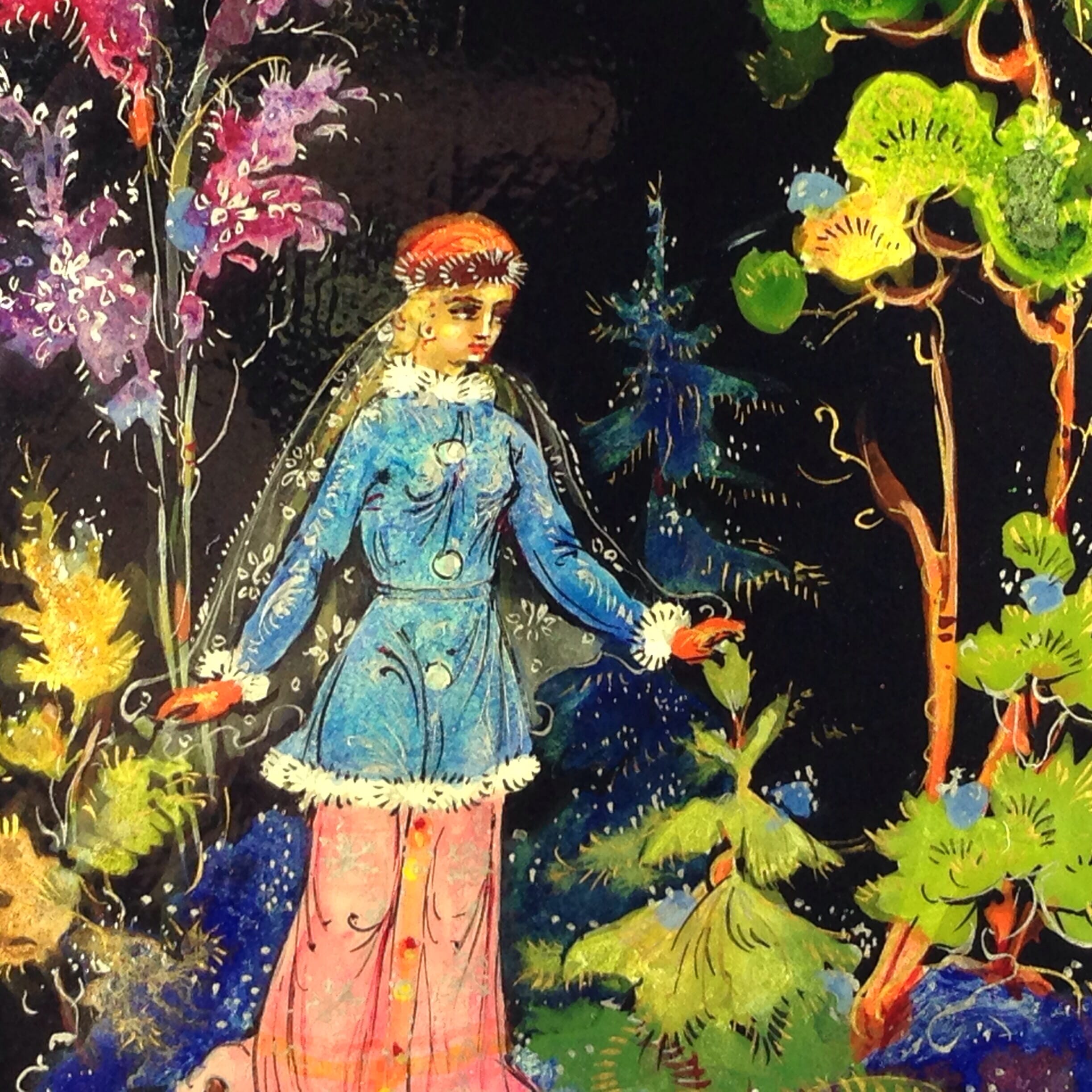 Russian lacquer box, fairytale scene, 1973 -0