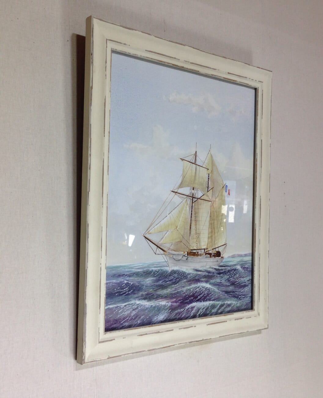 Carter,L. Original watercolour, sailing ship -6858