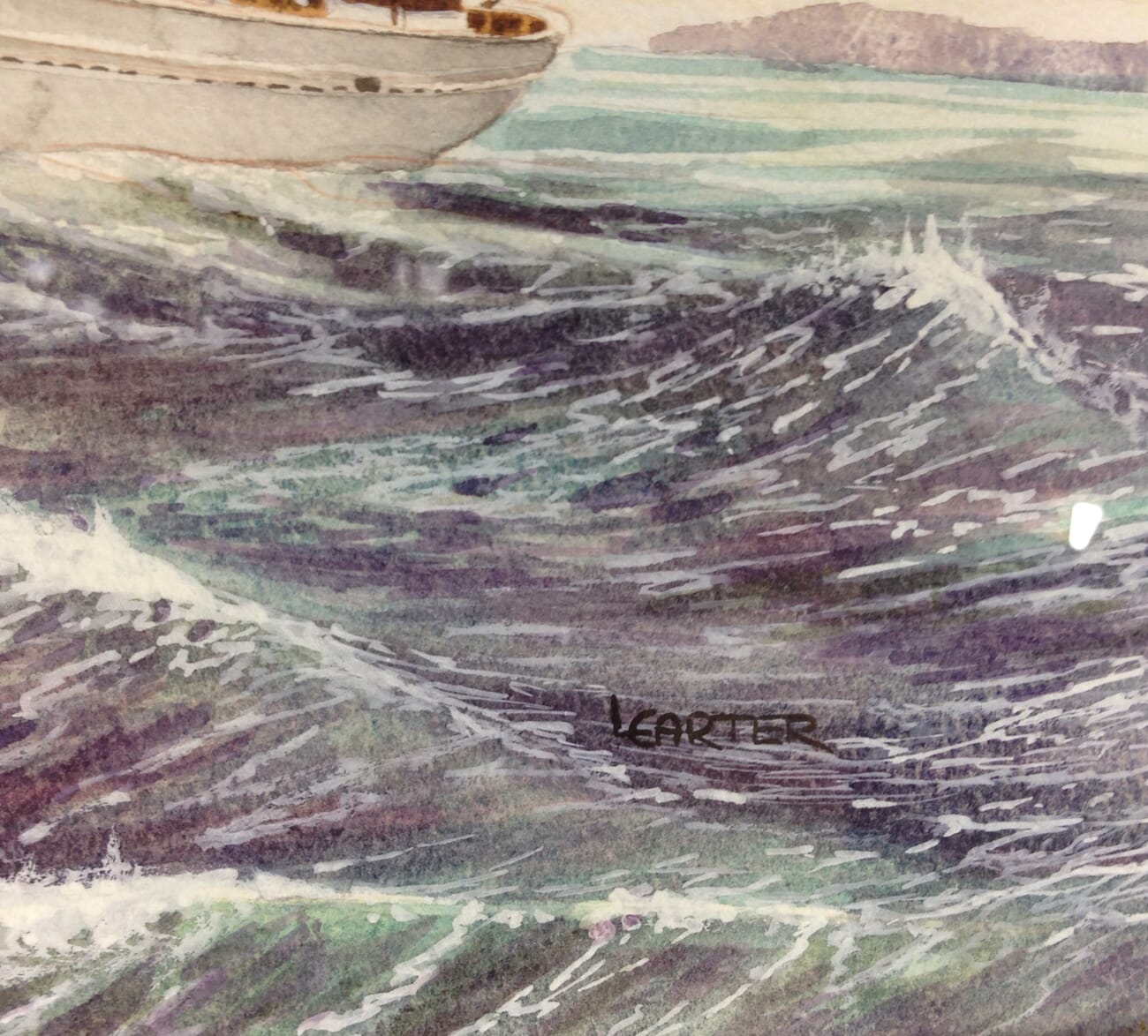 Carter,L. Original watercolour, sailing ship -6861
