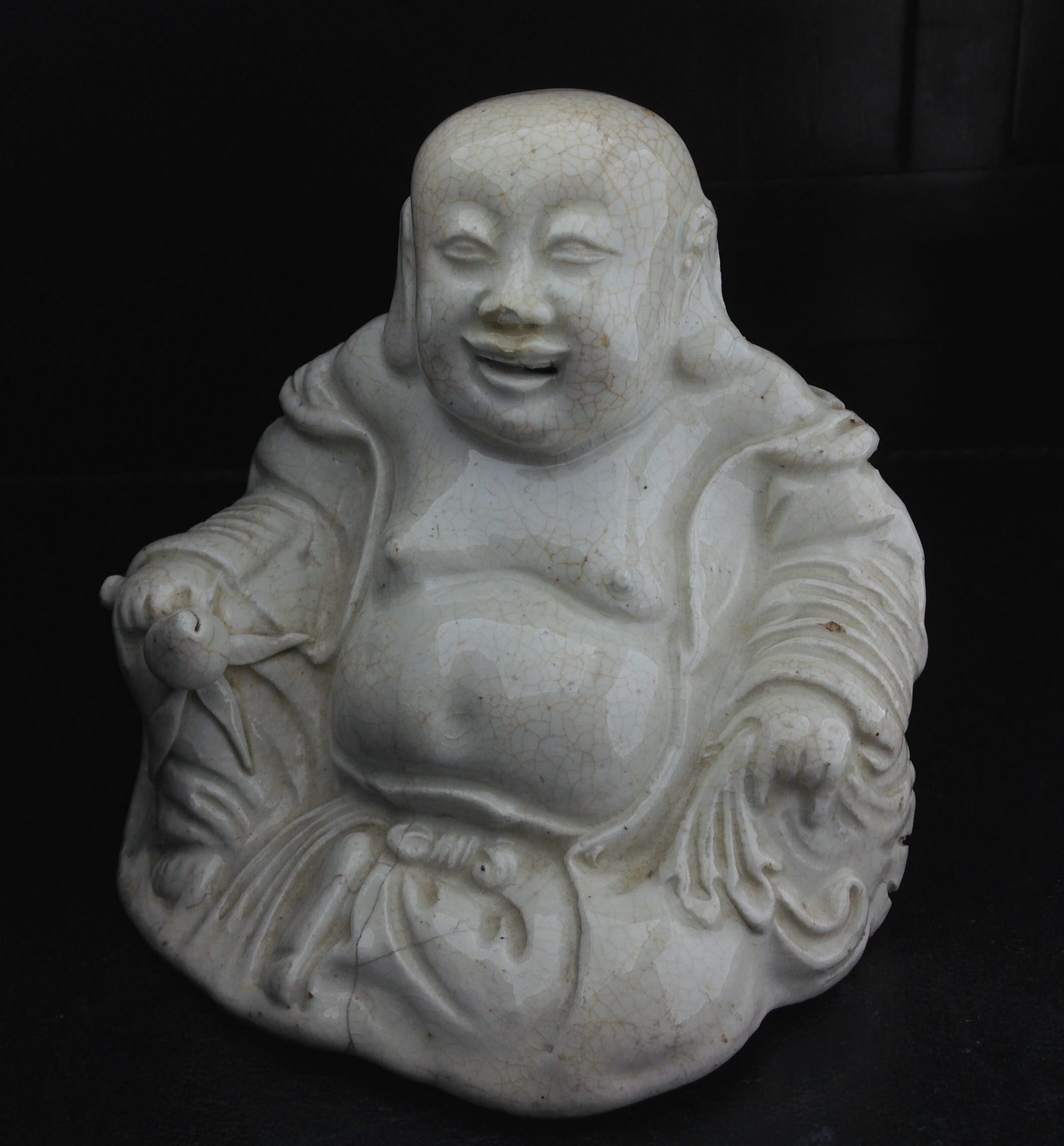 Pottery figure of a buddha, Chinese 19th century-0