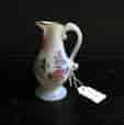 French milk glass miniature jug, flower painting, c.1770 -0