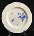 Chantilly plate with blue flowers & insects, C. 1770 -0