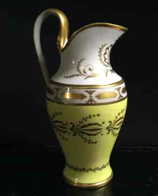 La Courtille neo-classical jug, yellow ground, ex Gardiner Collection, c. 1790-0