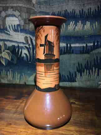 Ault pottery vase with scenic decoration, C. 1910 -0