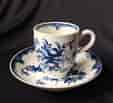 Worcester Mansfield pattern coffee cup & saucer, circa 1770 -0