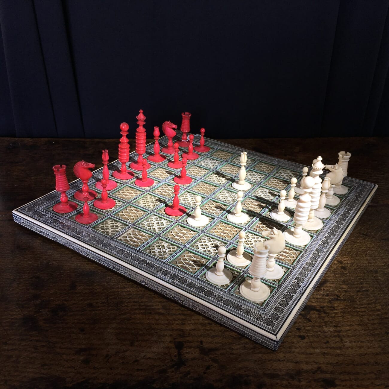 Ivory Chess Set , English, 19th century. -22483