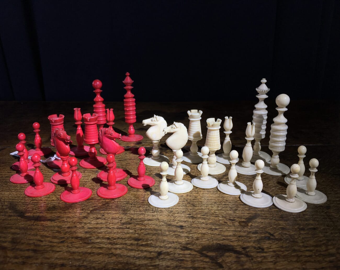 Ivory Chess Set , English, 19th century. -22479