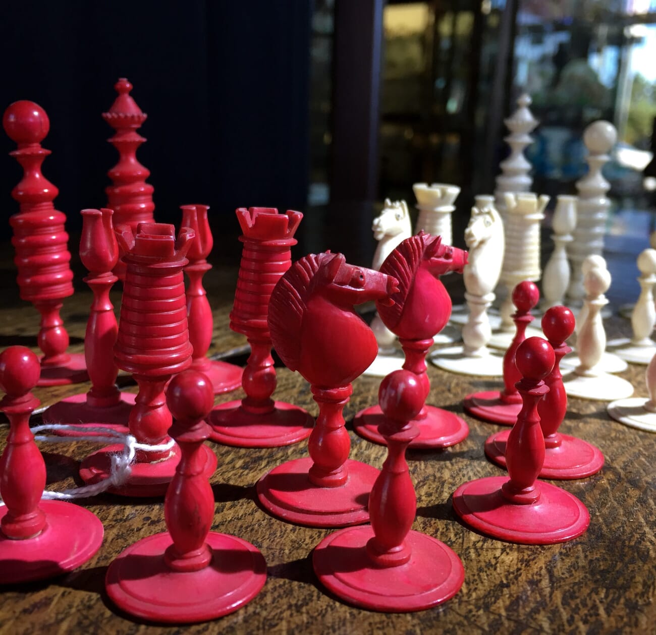 Ivory Chess Set , English, 19th century. -22478