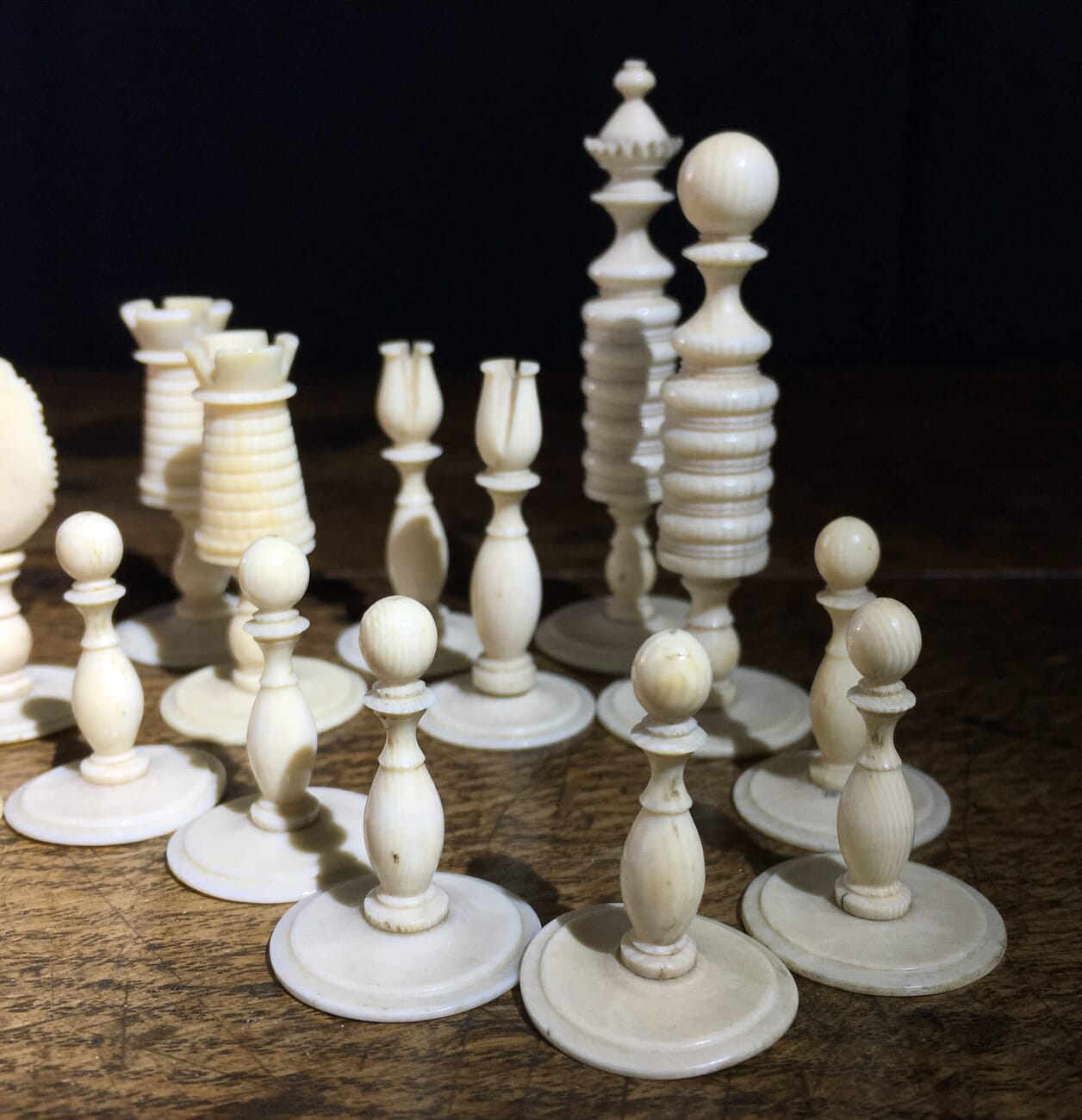 Ivory Chess Set , English, 19th century. -22477
