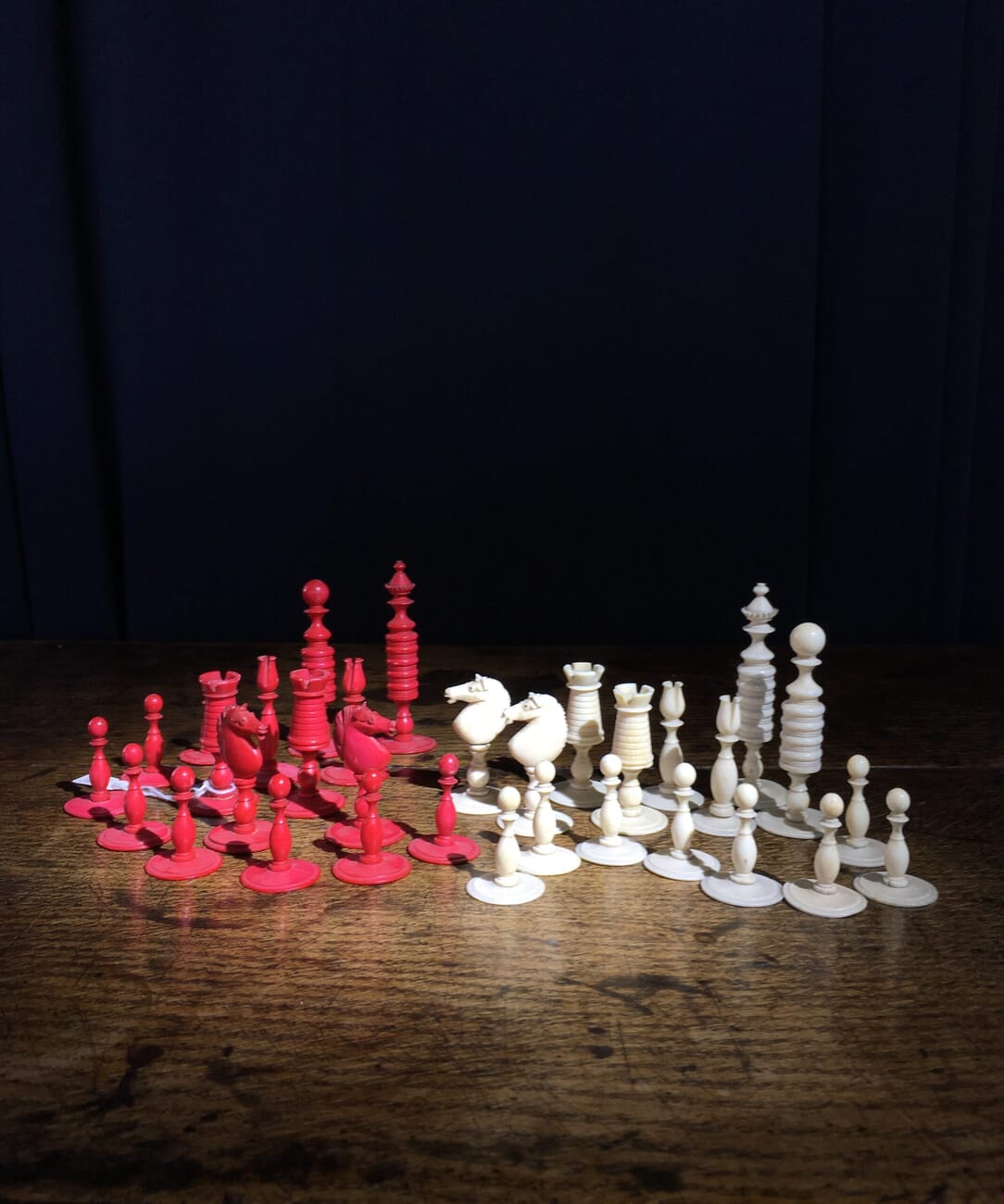 Ivory Chess Set , English, 19th century. -22482