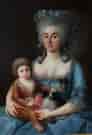 Thomire, Pierre Augustin (Paris 1724 – Béraut 1808): Lady with child & dog, signed & dated 1783 -0
