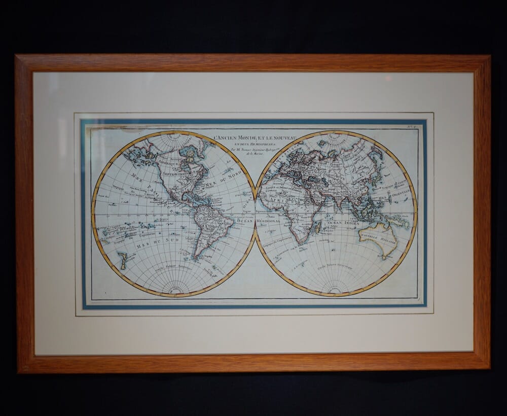 Rigobert Bonne World map, c.1780