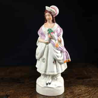 Staffordshire group - lady with parrot, C. 1860 -0