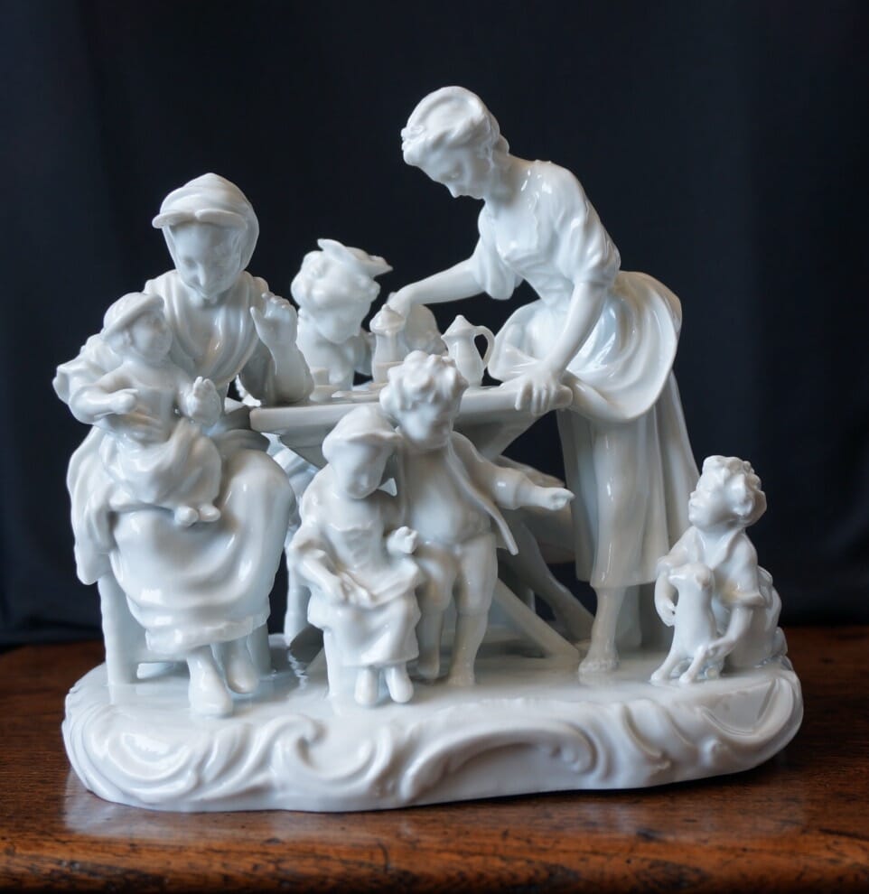 Furstenberg large figural group, The Coffee Party, c. 1830 -0