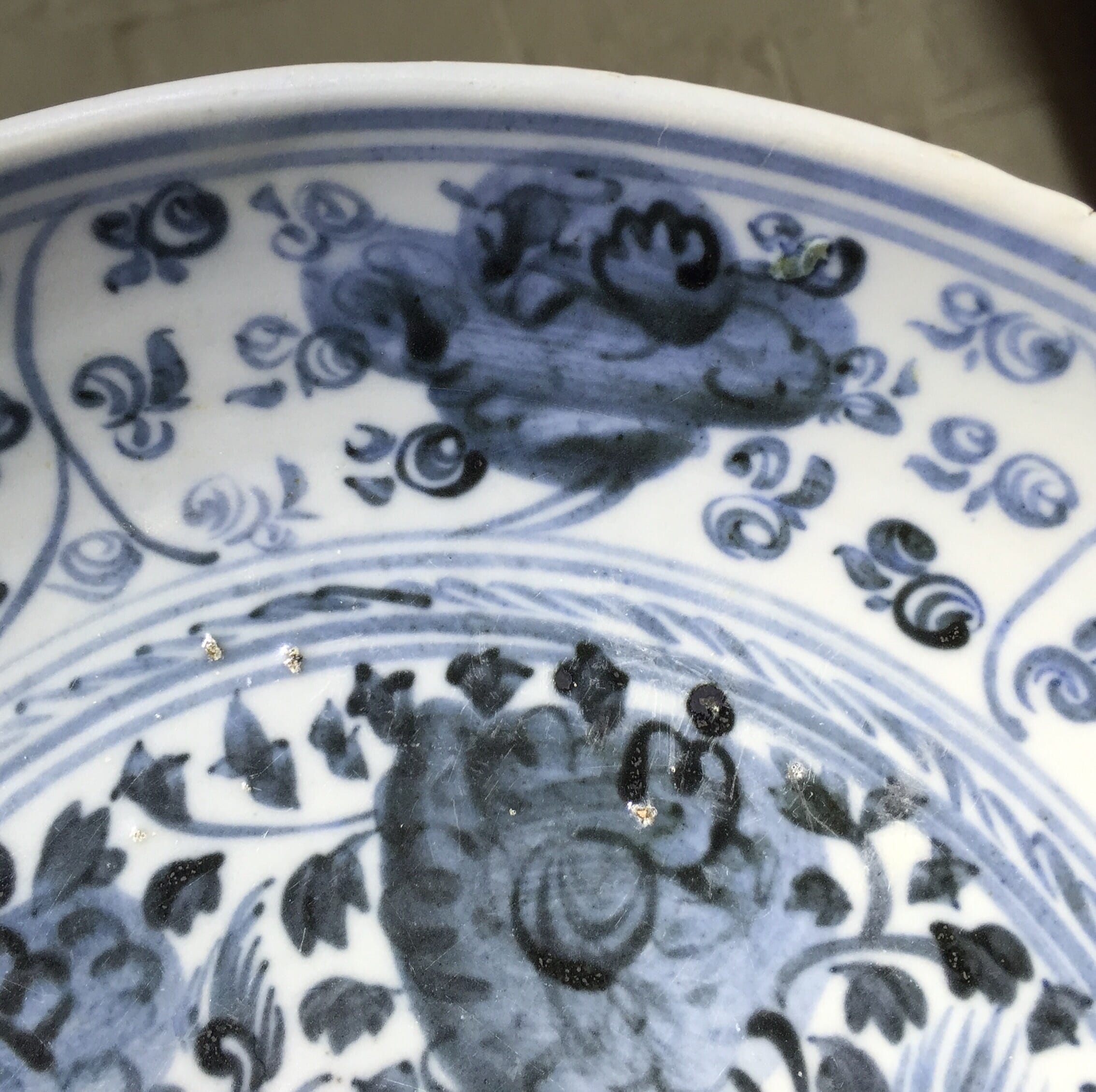 Ming Dynasty Peacock dish, Hongzhi or Zhengde, 15th – early 16th