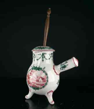 French Faience chocolate pot, Sceaux, c.1770 -0