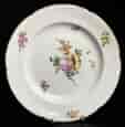 Les Boisettes plate with scatteref flowers, C. 1780 -0
