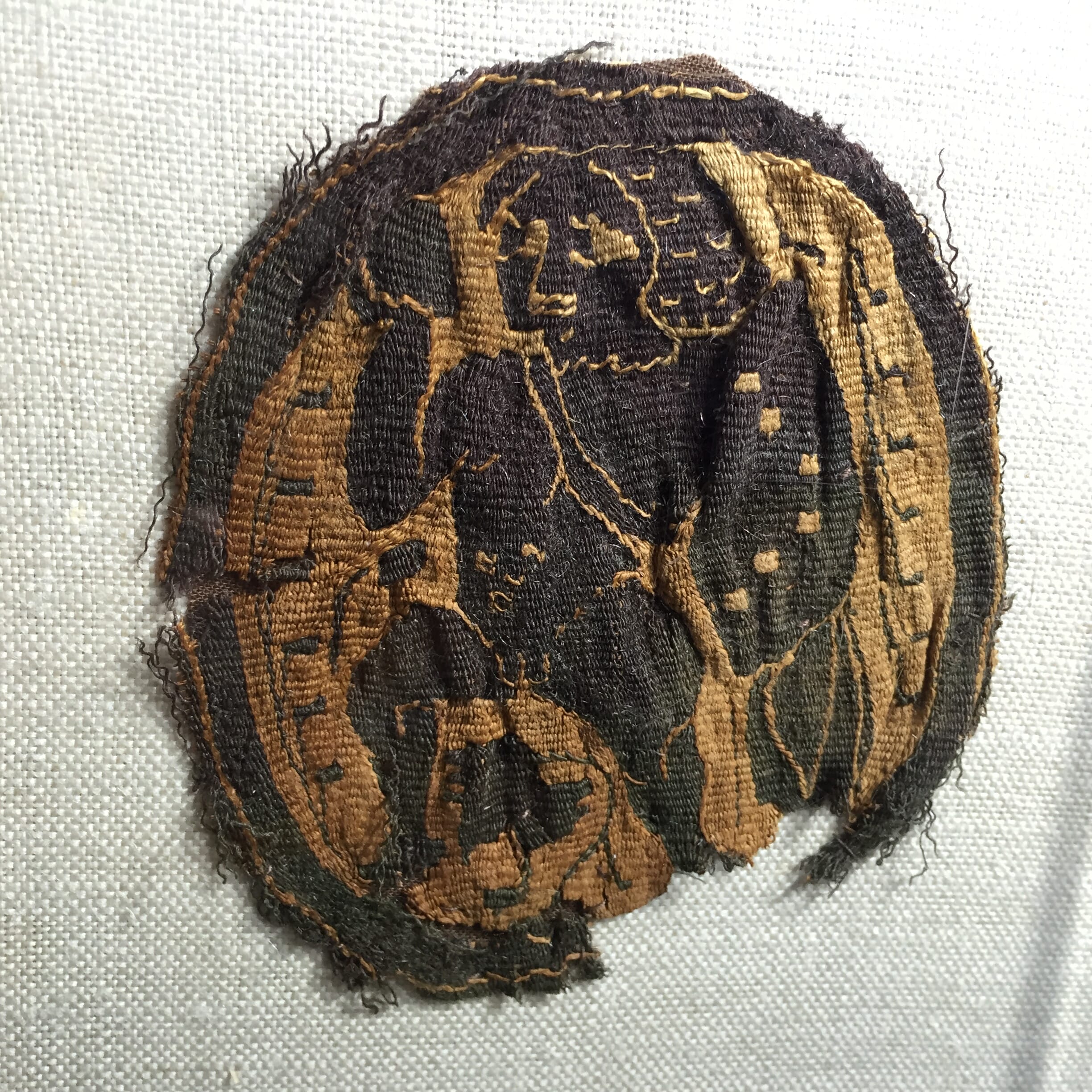 Coptic woven fragment, Angel , 5th-6th century AD-0