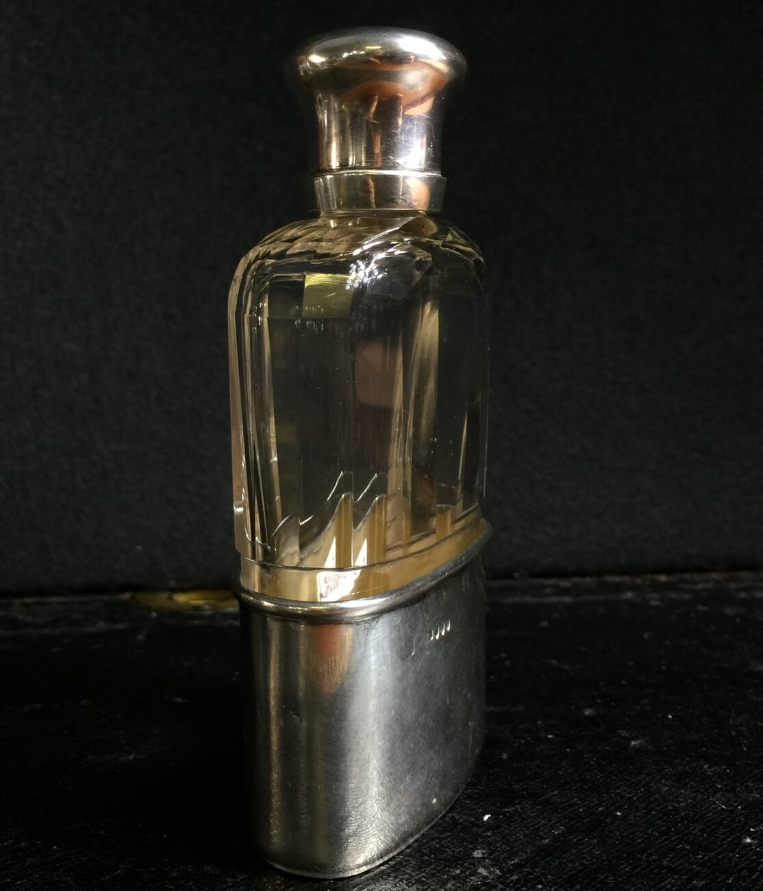 Sterling mounted spirit flask, London 1886-10461