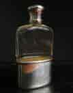 Sterling mounted spirit flask, London 1886-0