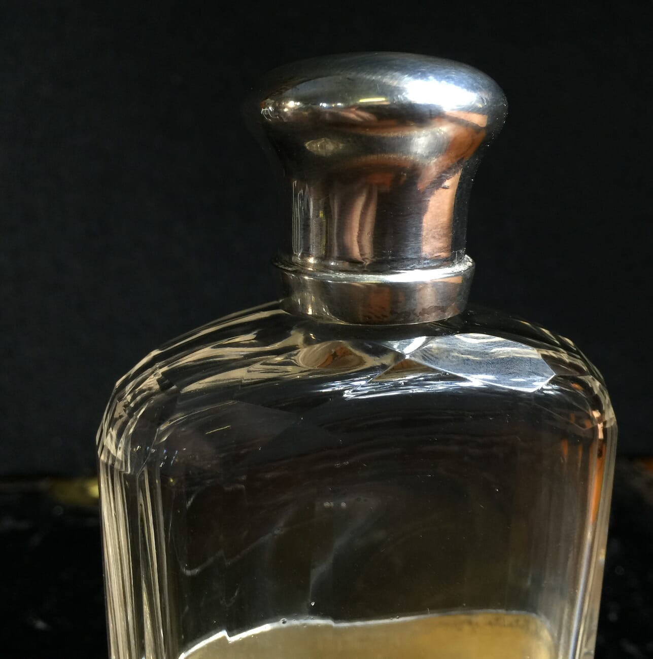 Sterling mounted spirit flask, London 1886-10467