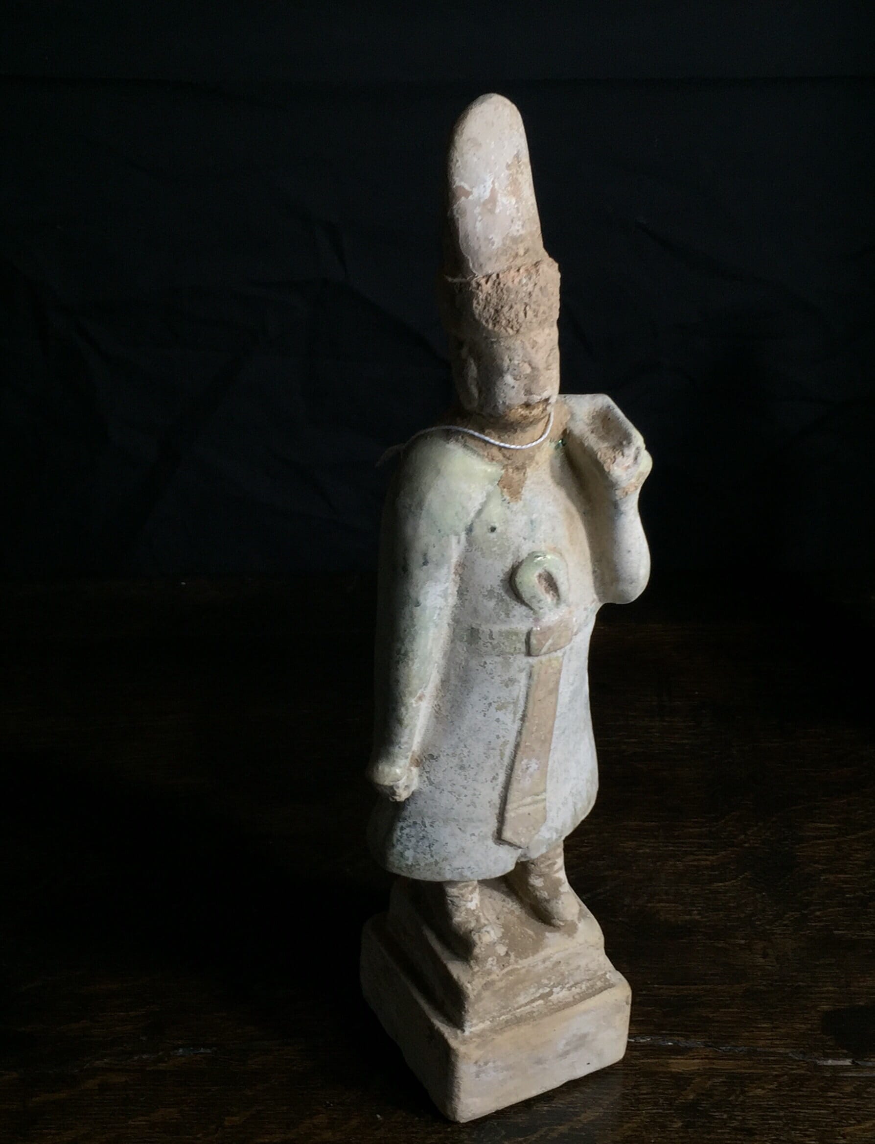 Ming glazed pottery man, 16th-17th century-0