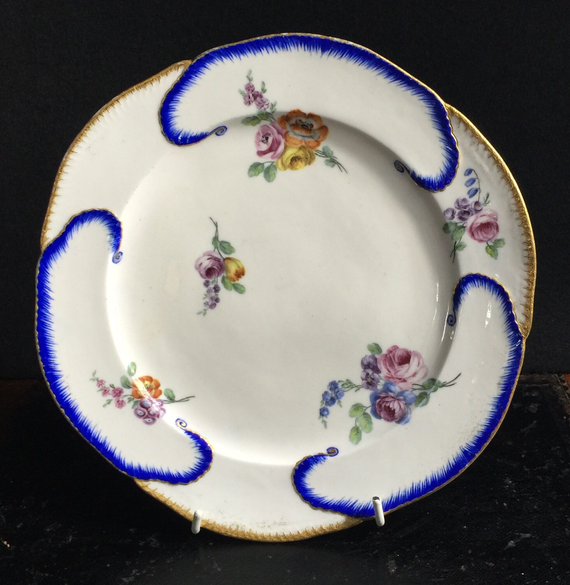 Sevres plate with flower painting, 1765 -0