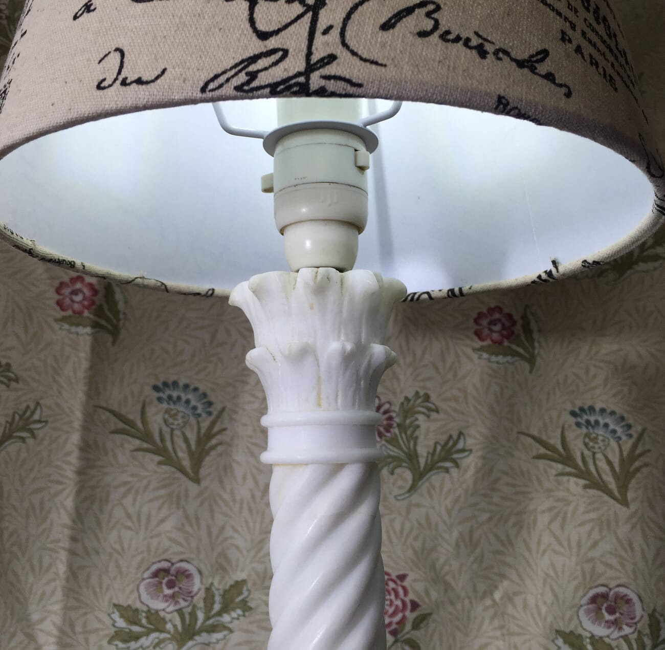 Marble lamp base, classical column, 20th century-11293
