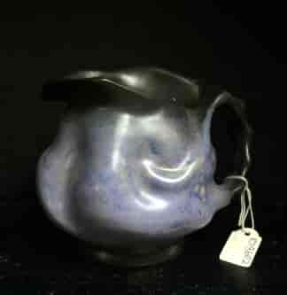 Goedewaagen jug with lavender glaze, fantastic nouveau shape, c. 1935-0