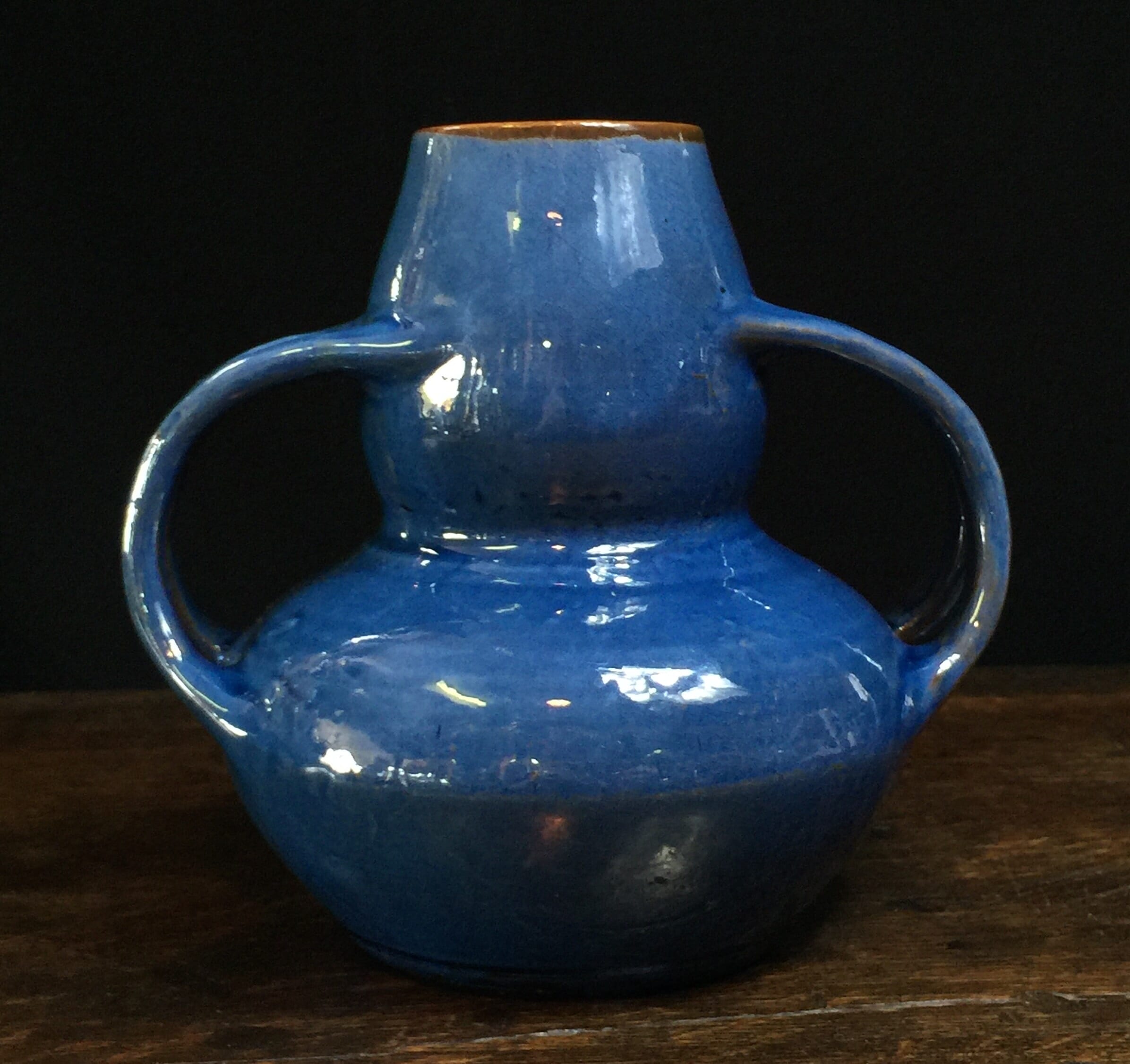 Barum ware blue vase, by Brannam of Barnstaple, c. 1910-0