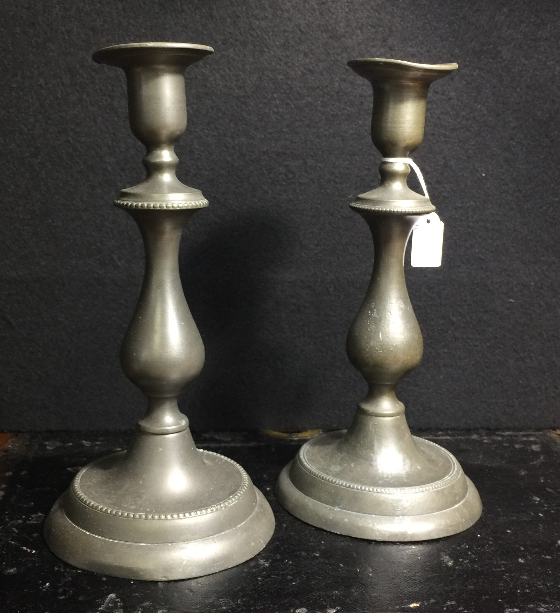 Pair Of Pewter Candlesticks, C.1830 – Moorabool Antique Galleries