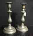 Pair of pewter candlesticks, c.1830-0
