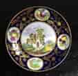 Newhall saucer dish, brightly coloured batt print, pat. 1150, c.1805-0