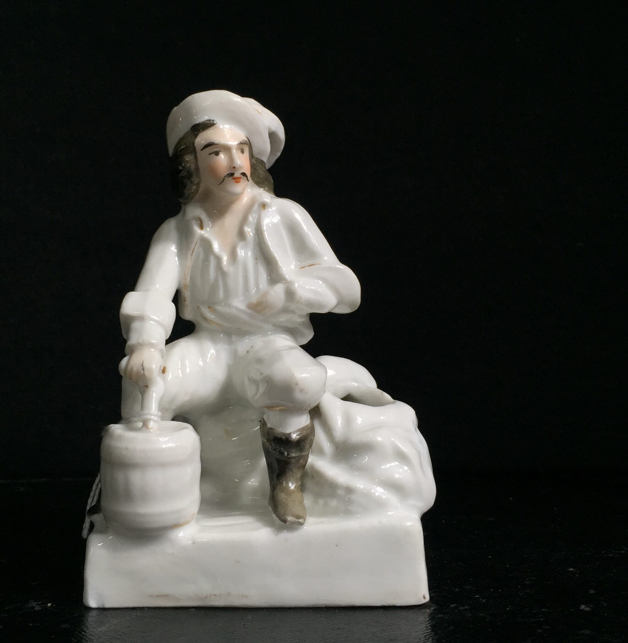 French porcelain 'Pirate' quill holder, circa 1860-0
