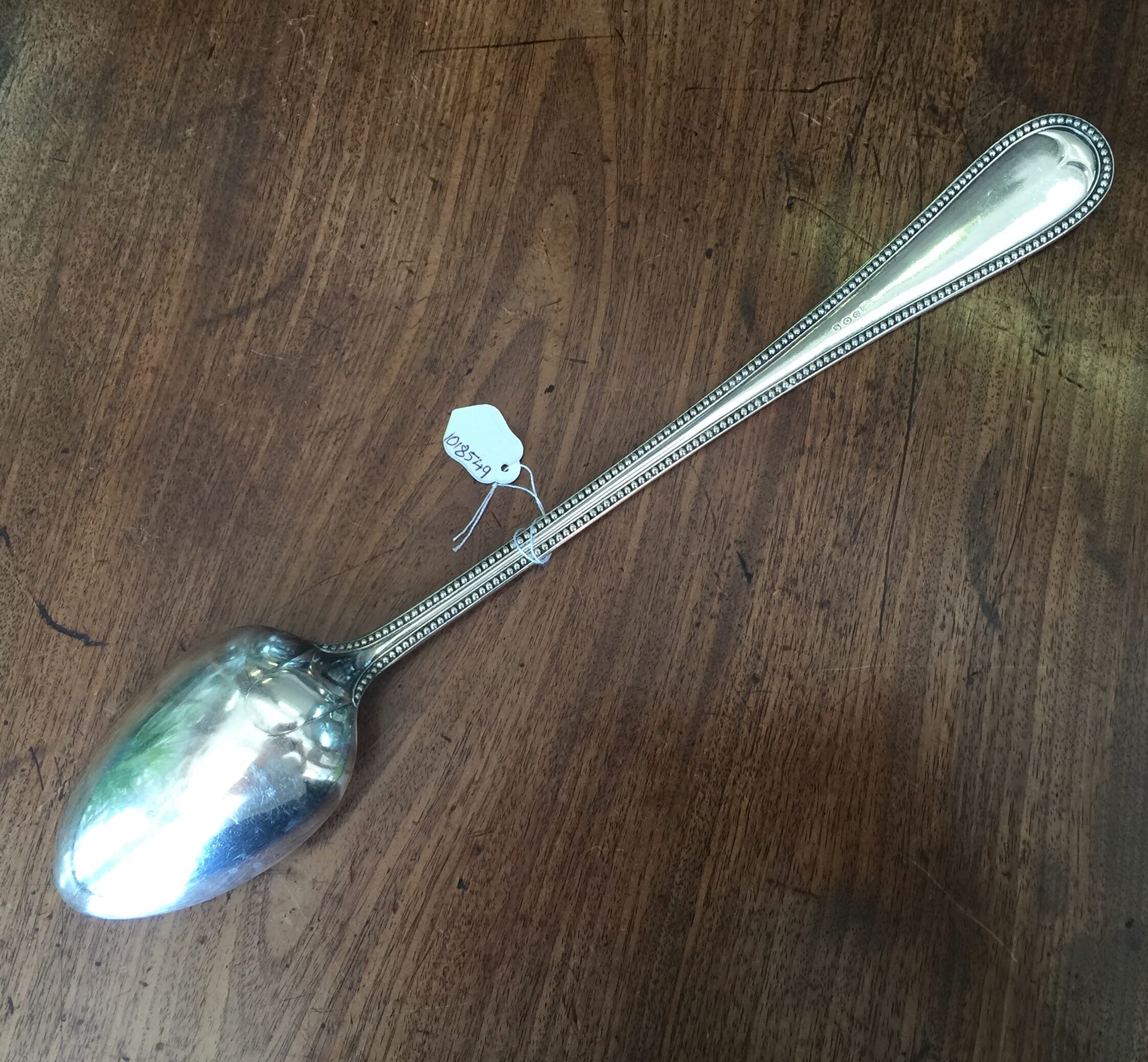 Large Silver Plate Serving Spoon, Initial ‘B’, Circa 1890-10864 ...