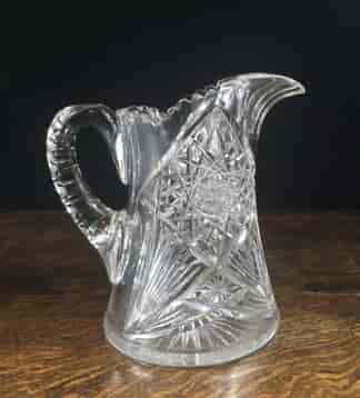 Large heavy quality cut glass (crystal) jug, late 19th century-0