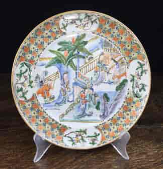 Chinese export plate, 'Western Chamber' scene, Qianglong period c.1760 .-0