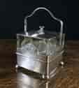Stylish glass & silver plate 'bread box', c.1925-0