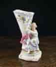 German porcelain vase, lady with bedspread, c.1890-0